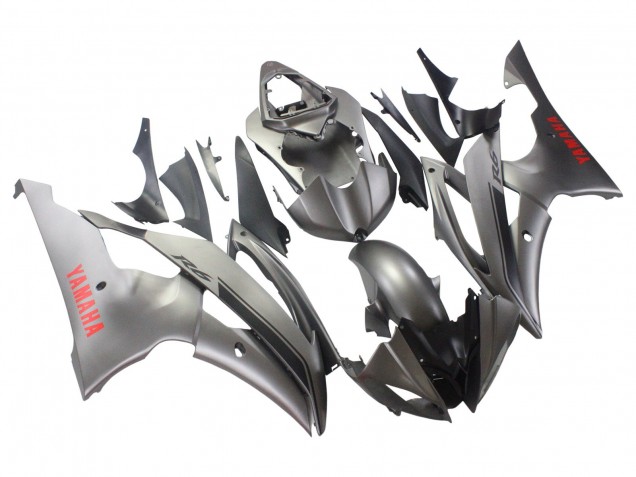 Carenados Moto Yamaha YZF 600 R6 2008-2016 - Gris Mate Rojo Calcomanías Baratos