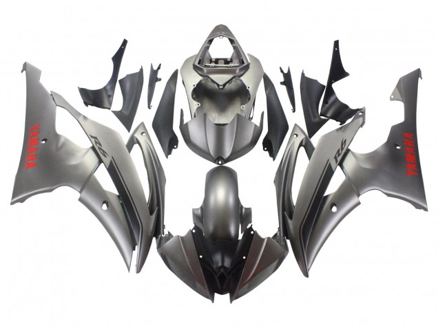 Carenados Moto Yamaha YZF 600 R6 2008-2016 - Gris Mate Rojo Calcomanías Baratos