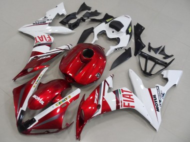 Carenados Moto Yamaha YZF R1 2004-2006 - Blanco Rojo Fiat Motul Baratos