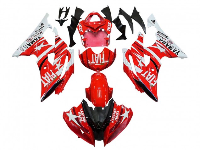 Carenados Moto Yamaha YZF 600 R6 2008-2016 - Blanco Rojo Negro Fiat Acer Baratos