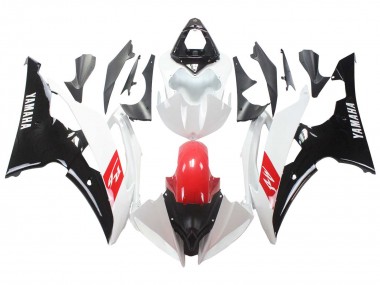 Carenados Moto Yamaha YZF 600 R6 2008-2016 - Blanco Rojo Negro Brillante Baratos