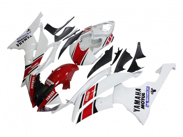 Carenados Moto Yamaha YZF 600 R6 2008-2016 - Blanco Rojo Negro Motul Michelin Baratos