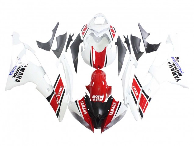 Carenados Moto Yamaha YZF 600 R6 2008-2016 - Blanco Rojo Negro Motul Michelin Baratos