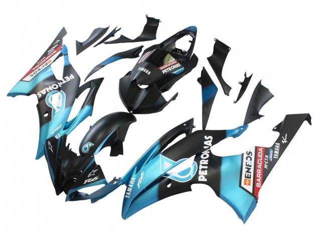 Carenados Moto Yamaha YZF 600 R6 2008-2016 - Azul Claro Negro Mate Petronas ENEOS Baratos