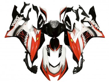 Carenados Moto Yamaha YZF 600 R6 2017-2023 - Blanco Rojo Negro Tiburón Baratos