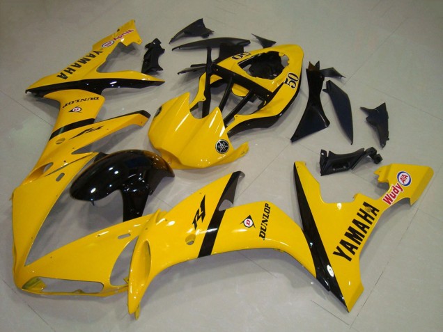 Carenado Moto Yamaha YZF R1 2004-2006 - Amarillo Negro Brillante Baratos