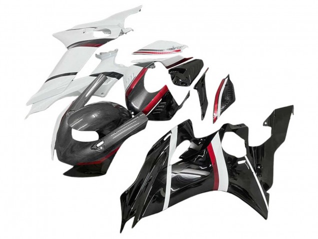 Carenados Moto Yamaha YZF 600 R6 2017-2023 - Blanco Rojo Negro Brillante FibraCarbono Estilo Baratos