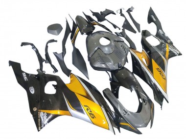 Carenados Moto Yamaha YZF 600 R6 2017-2023 - Oro Negro FibraCarbono Baratos