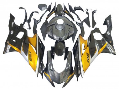Carenados Moto Yamaha YZF 600 R6 2017-2023 - Oro Negro FibraCarbono Baratos