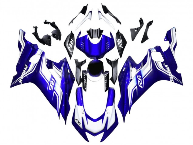 Carenado Moto Yamaha YZF 600 R6 2017-2023 - Blanco Azul Baratos