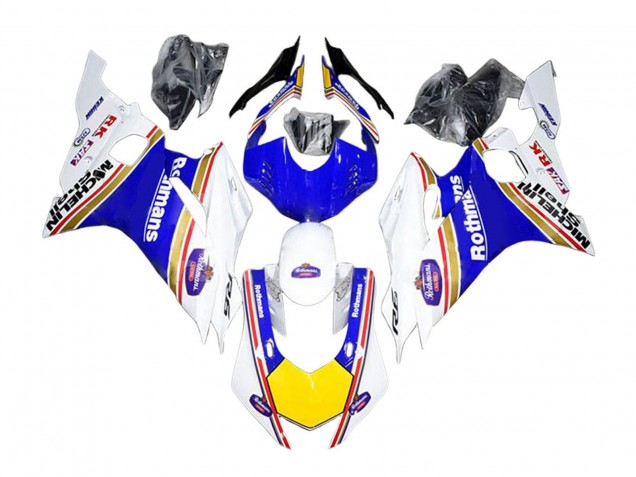 Carenados Moto Yamaha YZF 600 R6 2017-2023 - Blanco Azul Amarillo Rothmans Baratos