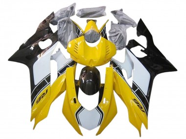 Carenados Moto Yamaha YZF 600 R6 2017-2023 - Blanco Amarillo Negro Brillante Baratos