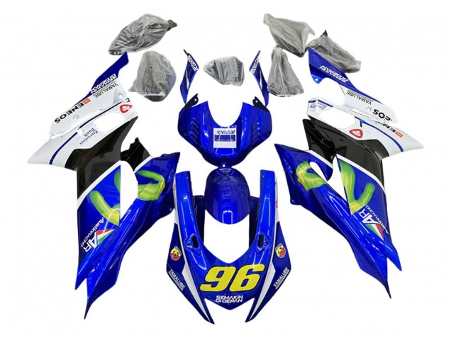 Carenados Moto Yamaha YZF 600 R6 2017-2023 - Blanco Azul Negro Verde MoviStar Semakin Didepan Baratos