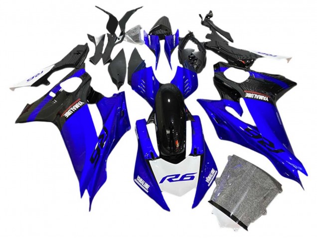 Carenados Moto Yamaha YZF 600 R6 2017-2023 - Azul Negro Blanco Baratos