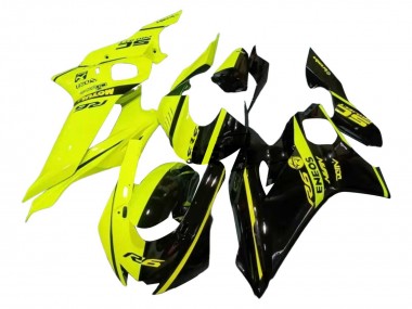 Carenados Moto Yamaha YZF 600 R6 2017-2023 - Neon Amarillo Negro Brillante Dividir Baratos