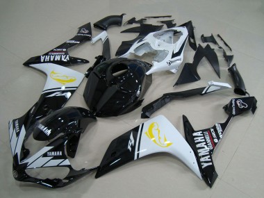 Carenados Moto Yamaha YZF R1 2007-2008 - Blanco Negro Amarillo Dolphin Baratos