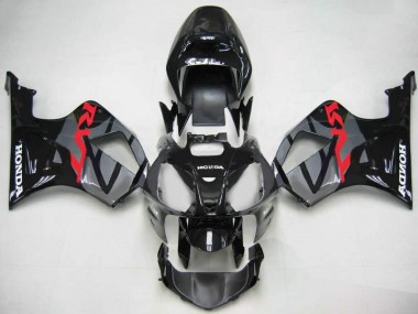 Carenados Moto Honda VTR1000 2000-2006 - Negro Brillante Gris Baratos