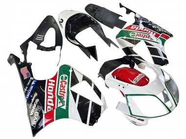 Carenados Moto Honda VTR1000 2000-2006 - Blanco Rojo Verde Negro Brillante Castrol Baratos