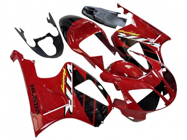 Carenados Moto Honda VTR1000 2000-2006 - Rojo Negro Raya Carrera Baratos