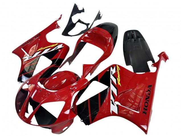 Carenados Moto Honda VTR1000 2000-2006 - Rojo Negro Raya Carrera Baratos