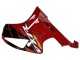 Carenados Moto Honda VTR1000 2000-2006 - Rojo Negro Raya Carrera Baratos