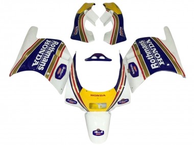 Carenados Moto Honda NSR250R 1988-1989 - Blanco Amarillo Azul Rothmans Baratos