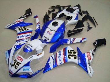 Carenados Moto Yamaha YZF R1 2007-2008 - Blanco Azul Rojo Negro Volvo Sterilgarda Yamalube Fimer 35 Baratos