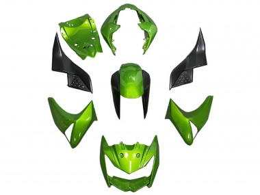 Carenado Moto Kawasaki Z1000 2003-2006 - Verde Negro Brillante Baratos