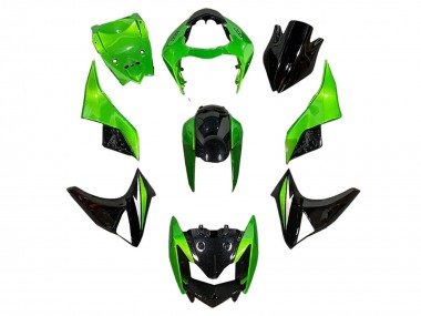 Carenados Moto Kawasaki Z1000 2003-2006 - Verde Negro Brillante Baratos