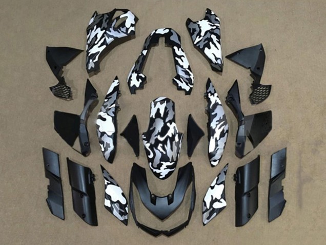 Carenados Moto Kawasaki Z1000 2010-2013 - Negro Blanco Camouflage Baratos