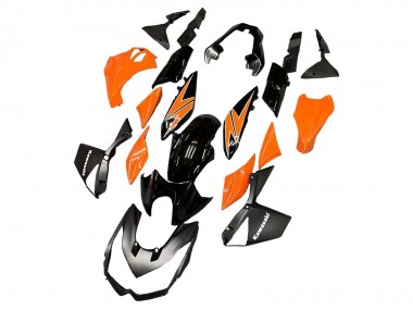Carenados Moto Kawasaki Z1000 2010-2013 - Naranja Negro Brillante Baratos