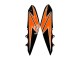 Carenados Moto Kawasaki Z1000 2010-2013 - Naranja Negro Brillante Baratos