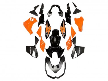 Carenados Moto Kawasaki Z1000 2010-2013 - Naranja Negro Brillante Baratos