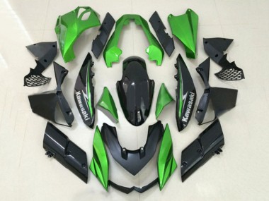 Carenados Moto Kawasaki Z1000 2010-2013 - Verde Negro Brillante Baratos