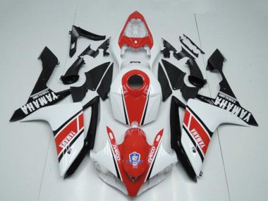Carenados Moto Yamaha YZF R1 2007-2008 - Blanco Rojo Negro Brillante Baratos