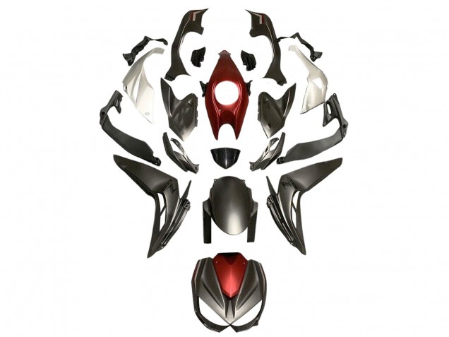 Carenados Moto Kawasaki Z1000 2014-2019 - Plata Rojo Negro Mate Baratos