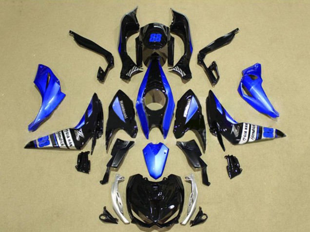 Carenado Moto Kawasaki Z1000 2014-2019 - Azul Negro Brillante Baratos