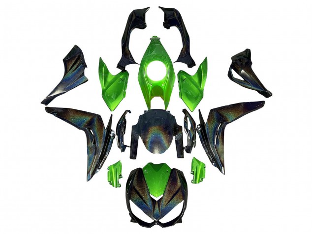 Carenados Moto Kawasaki Z1000 2014-2019 - Verde Arcoíris Baratos