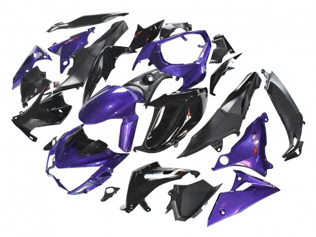 Carenados Moto Kawasaki Z1000 2014-2019 - Púrpura Negro Brillante Negro Mate Baratos
