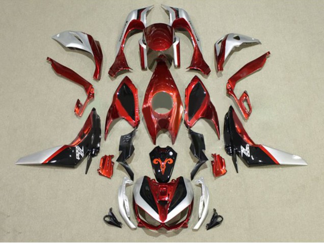 Carenados Moto Kawasaki Z1000 2014-2019 - Rojo Plata Negro Baratos