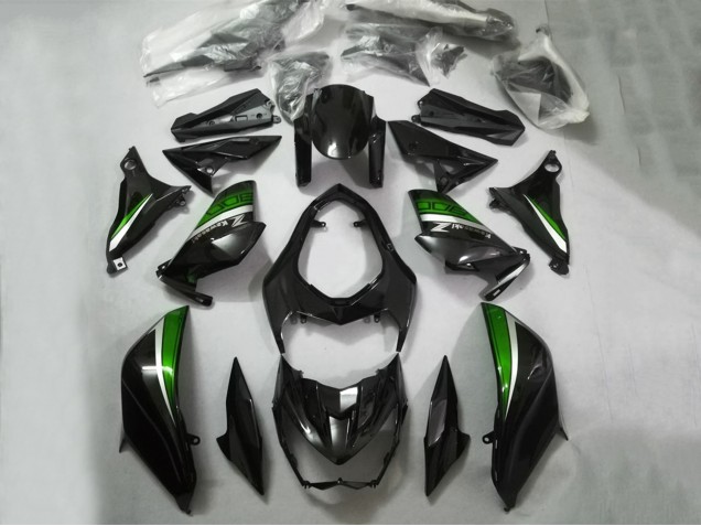 Carenados Moto Kawasaki Z800 2013-2018 - Negro Brillante Verde Plata Baratos