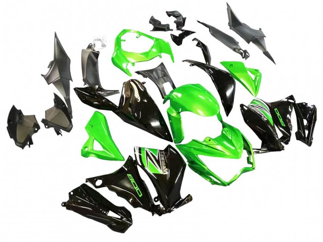 Carenados Moto Kawasaki Z800 2013-2018 - Verde Negro Brillante Baratos