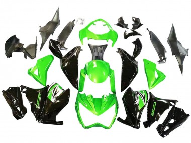 Carenados Moto Kawasaki Z800 2013-2018 - Verde Negro Brillante Baratos