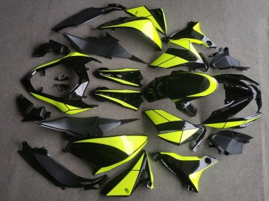 Carenados Moto Kawasaki Z800 2013-2018 - Negro Brillante Neon Amarillo Baratos