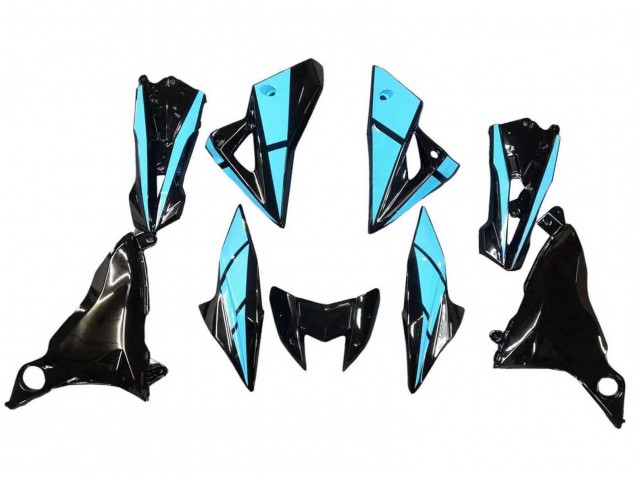 Carenados Moto Kawasaki Z800 2013-2018 - Azul Claro Negro Brillante Baratos