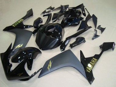 Carenados Moto Yamaha YZF R1 2007-2008 - Negro Brillante Negro Mate Oro Baratos