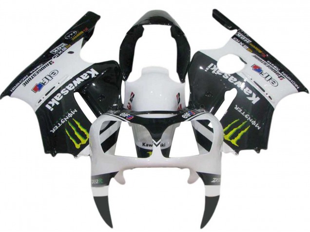 Carenados Moto Kawasaki ZX12R 2000-2001 - Blanco Negro Amarillo Elf Monstruo Baratos
