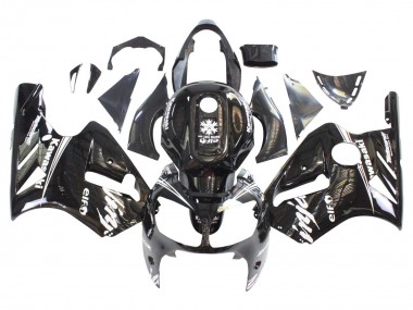 Carenados Moto Kawasaki ZX12R 2000-2001 - Negro Brillante Blanco Elf Nieve Baratos