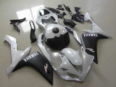 Carenados Moto Yamaha YZF R1 2007-2008 - Blanco Negro Mate Baratos