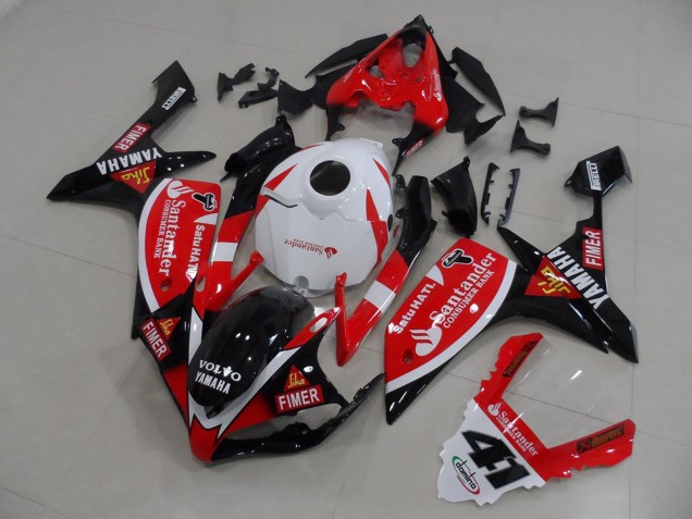 Carenados Moto Yamaha YZF R1 2007-2008 - Rojo Blanco Negro Volvo Fimer Santander Baratos